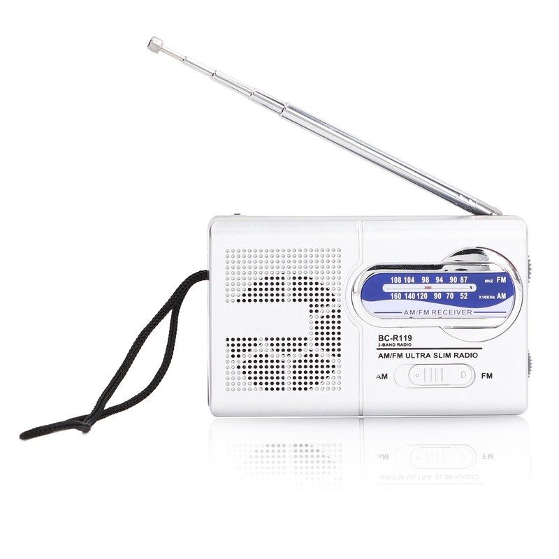 Mini AM FM Radio Manual Operation Easy Adjustment Memory Function