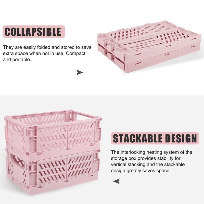Plastic Baskets for Desk Organizing, Drawer Organizer, 2 Medium+2 Small