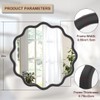 PROHOMEWARE Black Round Mirror 20 Inch Wavy Bathroom Vanity Mirror