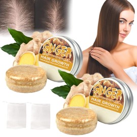 Pack of 2 Ginger Hair Regrowth Shampoo Bar Ginger Hair Growth Shampoo Ginger Hair Growth Shampoo Bar Solid Shampoo Bar Shampoo Against Hair Loss Promotes Hair Growth and Care