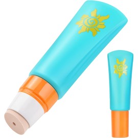 MONVIE Sunscreen Applicator, Refillable and Spill Proof Kids Sunscreen Lotion Applicator with Soft Foam Sponge For Kids, Adults & Families, Summer and Vacation 1Pcs Bule