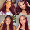 99J Burgundy Headband Wig Huamn Hair Unprocessed Brazilian Virgin Hair