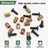 Bemaka 60PCS Threaded Inserts for Wood, 1/4-20 x 3/4" Furniture