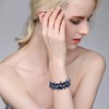 BriLove Wedding Bridal Jewelry for Women Fashion Marquise-Shape Leaf Navy