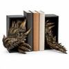 Dragon Bookshelf Decor, Gothic Fantasy Bookends for Home Office, Resin
