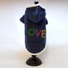 Alphadog Series Love Glitter Hooded (Hoody) T-Shirt with Pocket for