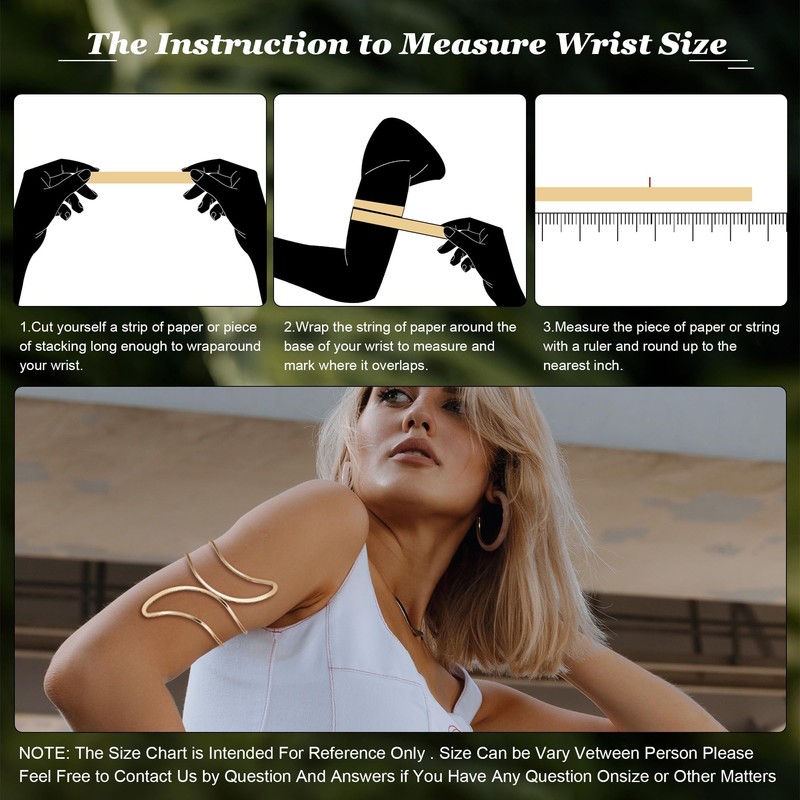 Tressora Boho Coil Arm Cuff Set - Adjustable Minimalist Bangles
