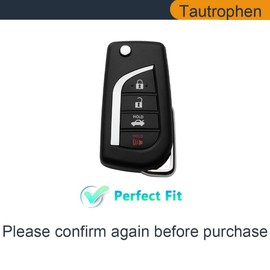 Tautrophen Key Fob Cover Fit for Toyota 2018-2024 Corolla SE/LE Camry SE