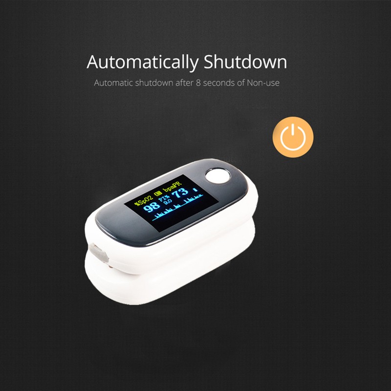 Fingertip Pulse Oximeter PVC Accurate Fast Spo2 Reading Rechargeable Portable