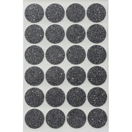 Royal Green Sparkles Round Dot 1" - Scrapbooks Stickers - 25 mm - one inch Envelope Seals Rounds Black Sparkling Sticker - 360 Pack
