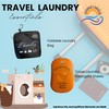 Travel Laundry Detergent Sheets and Foldable Laundry Bag - Portable,