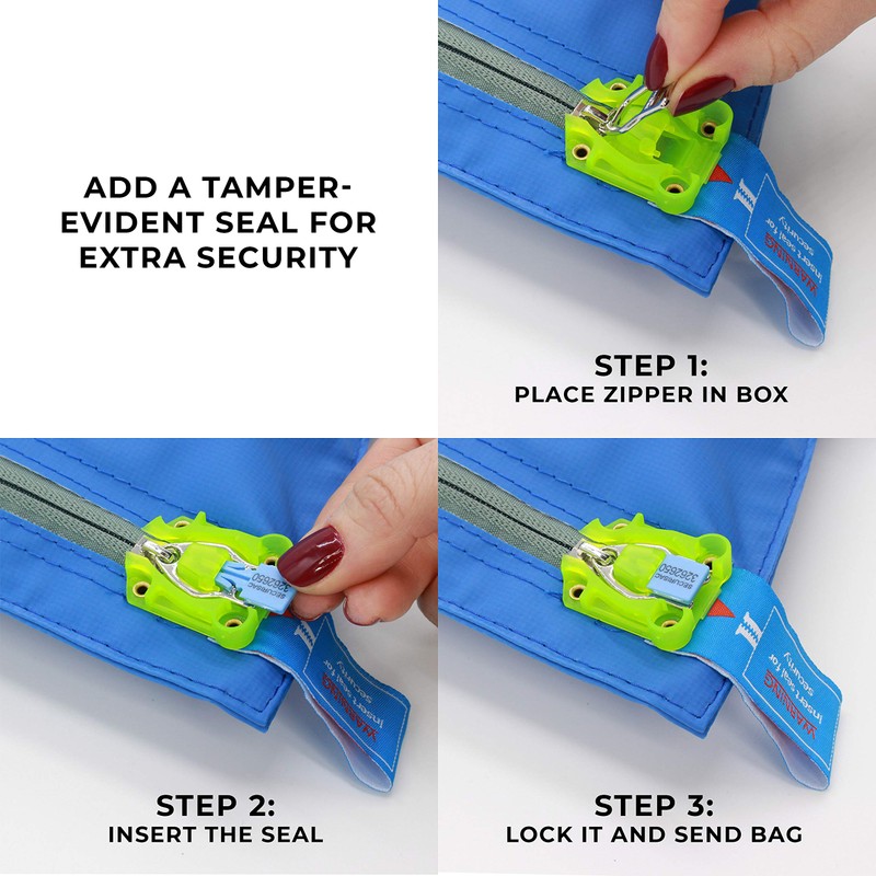 SECURISAC Tamper Evident Seal Cash Bank Bag - Security Tag