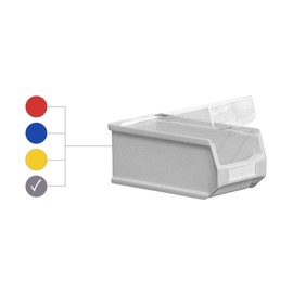 Economy Set 10 x Grey Storage Box 2.0 with Cover | H x W x D 7.5 x 10 x 17.5 cm | 0.8 Litres | Storage Box Assortment, Sorting Container