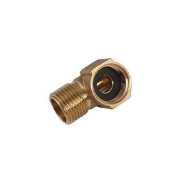 Barista Basics Brass 90 Elbow Fitting for Countertop Rinsers - 1/2" F BSP x 1/2" M BSP Brass 90