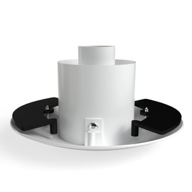 KastLite White Premium Wing Clip Post Top Fitter | Fits Lamp Post Globes and Acorns with a 5.25" Opening & 3" Post | Made of Polycarbonate | Heavy Duty