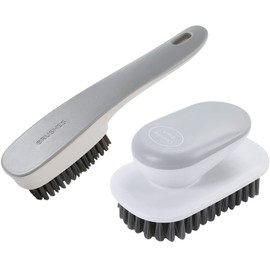 Laundry Brush Shoes Brush Household Scrub Cleaning Brushes Clothes Soft Bristle Brush for Carpet Floor Sink Bathroom Bathtubs (Gray)