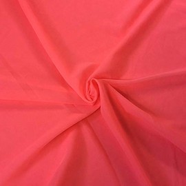 New Creations Fabric & Foam Inc, Chiffon Table Runner Extra Long, Wedding Runners, Holiday Table Runners, Long Table Runners, (Neon Pink, 14" Wide x 180" Long)