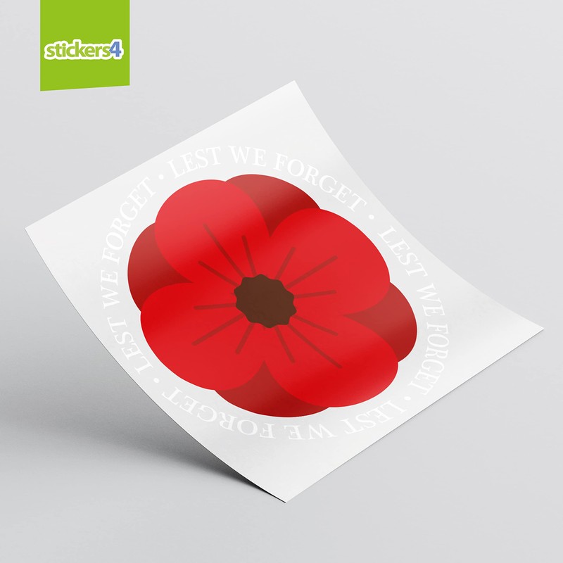 Remembrance Window Sticker for Home and Shops - Poppy Day