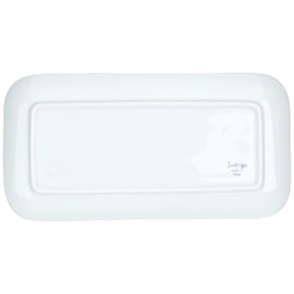 Hasamiyaki 32568 Indigo Aidama Rectangular Plate, Indigo Dyed Polka Dots