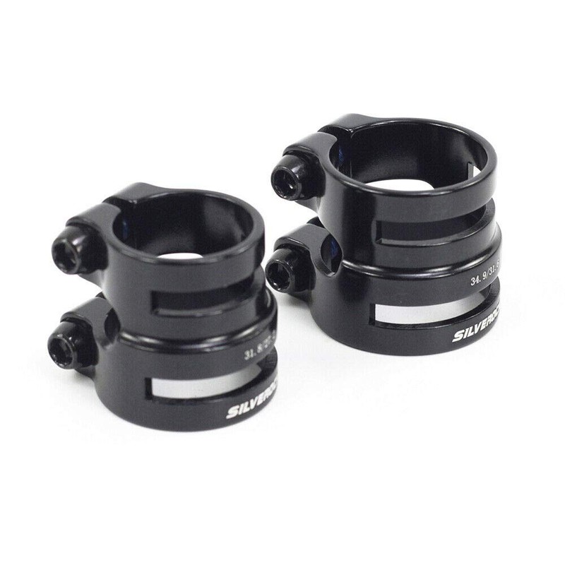 Silverock Seat Post Clamp Seat Clamp Dual Size Black 27.2/31.8mm