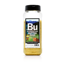 Spiceology & Sasquatch BBQ - Butter Toss - Savory Butter Seasoning BBQ Spice Blend - Use On: Steak, Chicken, Pasta, Popcorn and Potatoes - 23 oz