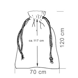 Large Santa Sack, Jute Sack, Christmas Sack, Christmas, Winter, Jute (Red, 115 x 80 cm)