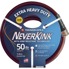 Teknor Apex 8844-50 5/8" x 50' NeverKink 4000 Water Hose, Black/Red