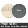 Wanmutrun 50MM Waterproof Sandpaper Hook and Loop 100pcs Grit 1000