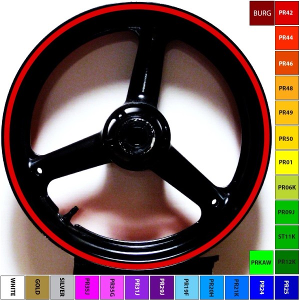 CGD Graphics RIM STRIPES WHEEL DECALS TAPE STICKERS CUSTOM YAMAHA