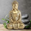 WHW Whole House Worlds Golden Temple Buddha 15.25 Inch Tall