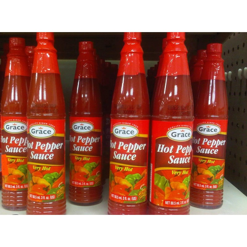 Grace Hot Pepper Sauce 3oz Pack of 6