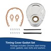 Moafaye Timing Chain Cover with Gasket Kit Compatible with SBC