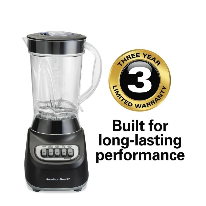 Hamilton Beach Smoothie Blender, 48 oz. Jar, Stainless Steel Blade,
