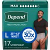 Depend Fresh Protection Adult Diapers, Incontinence Underwear for Men, Disposable,