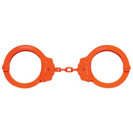 Peerless Handcuff Company, Chain Handcuff, Model 750O, Chain Link Handcuff - Orange Finish