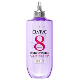 L'Oreal Paris Elvive Hyaluron Plump Flash Hydration Wonder Water Hair Rinse, 8 Second Hydrating Hair Care Treatment for Soft, Shiny Hair, 6.8 Fl Oz