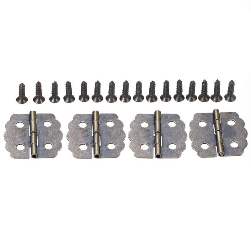 20 Pcs Mini Hinges Retro Butt Hinges Antique Hinges Bronze