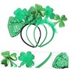 FUNOMOCYA 1set St Patrick's Day Sequin Bowknot Hairbands Hair Accessories