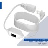 [6-Feet] On Off Switch Extension Cord, Right Angle 2-Prong Polarized