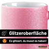 Huuraa Glitzer Kaffeebecher Mr. Schriftzug Geschenk 330ml Pink Mr. Mitbringsel