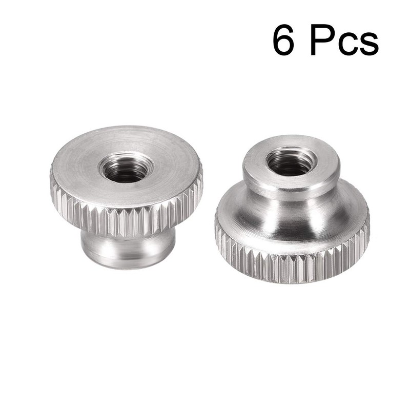 sourcing map Knurled Thumb Nuts, 6Pcs M5x0.8mm 304 Stainless Steel