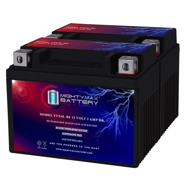Mighty Max YTX4L-BS Battery Replaces Powersport Sportbikes Cruisers SMF -