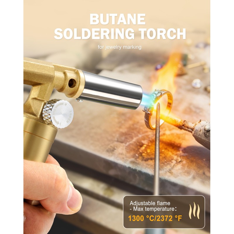 RAVS Copper Butane Torch Lighter, Refillable Kitchen Torch Cooking Torches,
