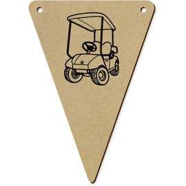 5 x 140mm 'Golf Cart' Wooden Bunting Flags (BN00081309)