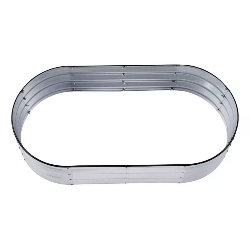 Vevor Cama De Jardín Elevada De Metal 48x24x11 Pulga Plata