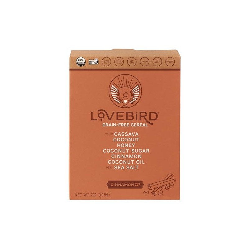 Lovebird, Cereal Cinnamon Grain Free Organic, 7 Ounce