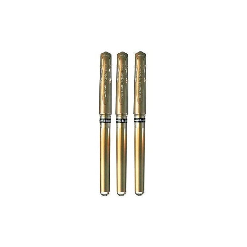 Uni Ball Gold Signo Pen Broad Metallic Gel Ink Rollerball