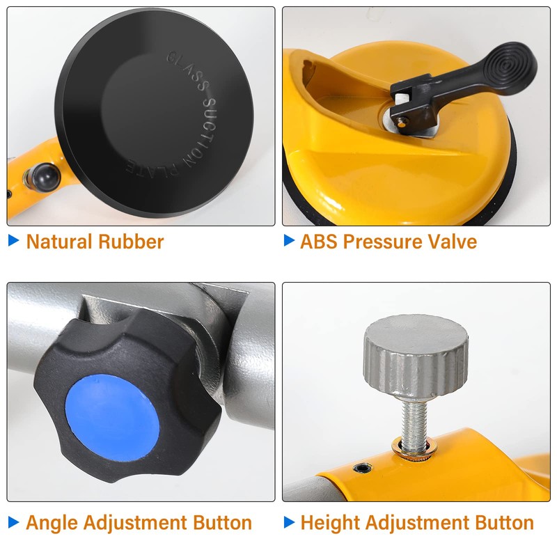 Seamless Seam Setter with 90-270 Degree Adjustable Vacuum Suction Cups
