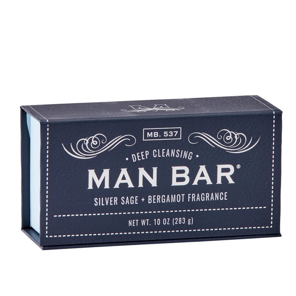 San Francisco Soap Company Deep Cleansing Man Bar, Silver Sage & Bergamot, 10 Ounce