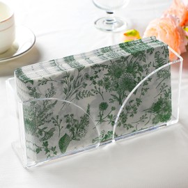 Acrylic Guest Towel Holder for Bathroom, Clear Waterproof Splashing Vertical Napkin Holder, Coaktial Paper for Decor Hotel, Restaurant, Bar, Party (Transparent, Napkin holder - Model C)